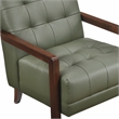 Lexicon Crafton Leather Accent Chair in Green