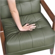 Lexicon Crafton Leather Accent Chair in Green