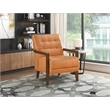 Lexicon Crafton Leather Accent Chair in Orange