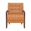 Lexicon Crafton Leather Accent Chair in Orange