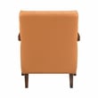 Lexicon Crafton Leather Accent Chair in Orange