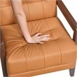 Lexicon Crafton Leather Accent Chair in Orange