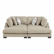 Lexicon Corydon Microfiber 2-Piece Chaises in Brown