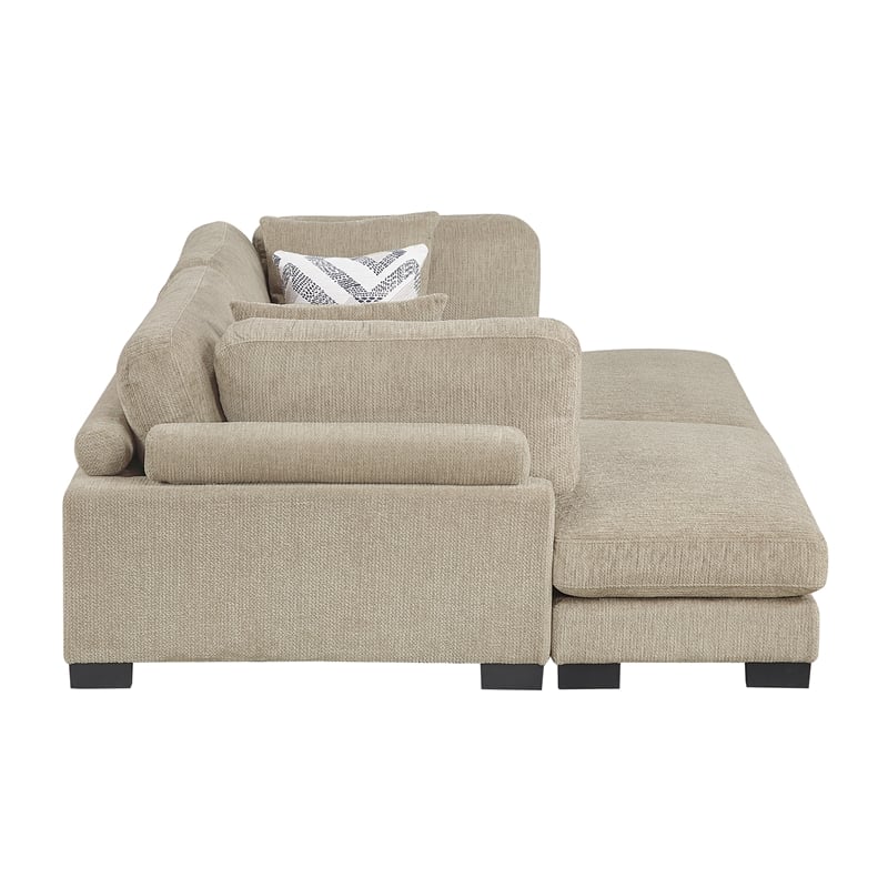 Lexicon Corydon Microfiber 2-Piece Chaises in Brown