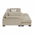 Lexicon Corydon Microfiber 2-Piece Chaises in Brown