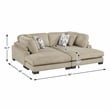 Lexicon Corydon Microfiber 2-Piece Chaises in Brown