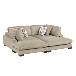 Lexicon Corydon Microfiber 2-Piece Chaises in Brown