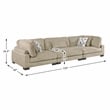 Lexicon Corydon Microfiber Upholstered Sofa in Brown