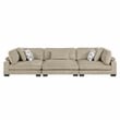 Lexicon Corydon Microfiber Upholstered Sofa in Brown