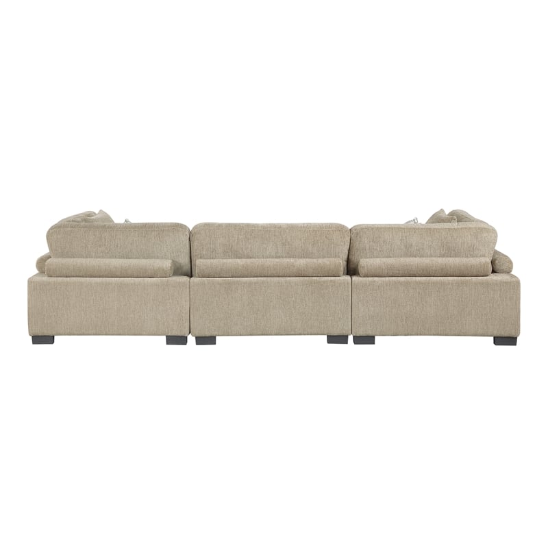 Lexicon Corydon Microfiber Upholstered Sofa in Brown