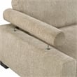 Lexicon Corydon Microfiber Upholstered Sofa in Brown