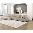 Lexicon Corydon Microfiber 3-Piece Modular Sectional with Chaise in Brown