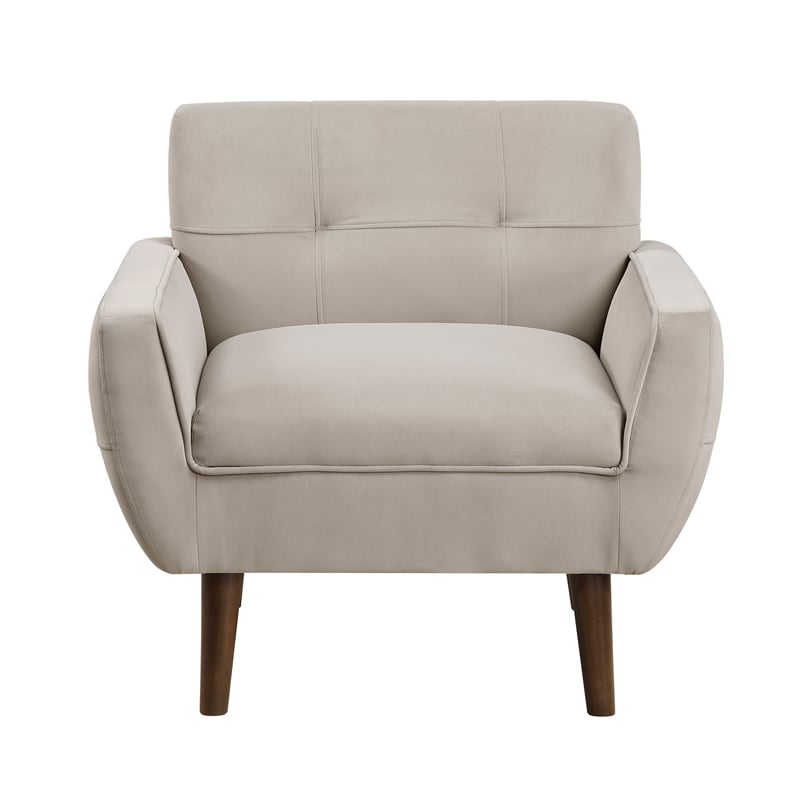 Lexicon Meadow Velvet Accent Chair in Brown