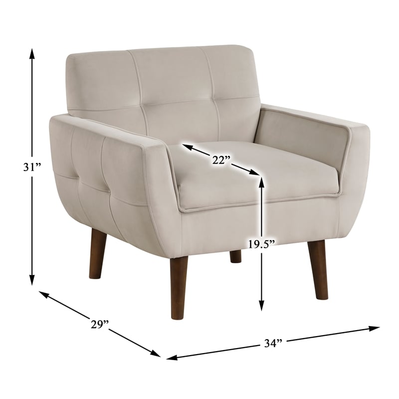 Lexicon Meadow Velvet Accent Chair in Brown