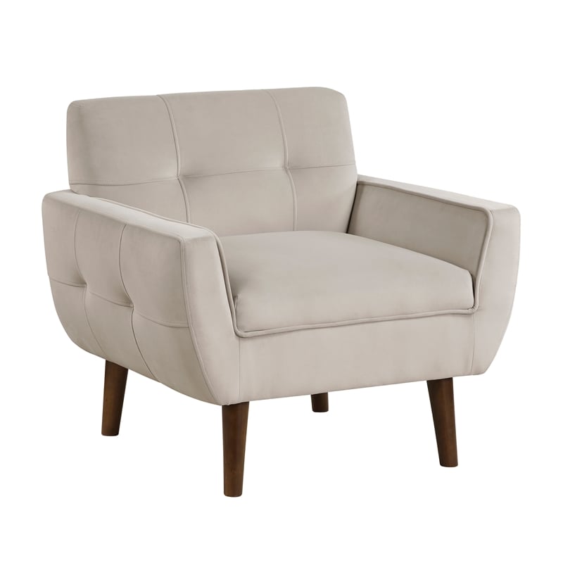 Lexicon Meadow Velvet Accent Chair in Brown