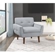 Lexicon Meadow Velvet Accent Chair in Gray