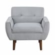 Lexicon Meadow Velvet Accent Chair in Gray