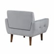 Lexicon Meadow Velvet Accent Chair in Gray