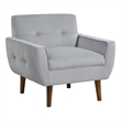 Lexicon Meadow Velvet Accent Chair in Gray