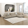 Lexicon Corydon Microfiber 4-Piece Modular Sectional with Ottoman in Brown