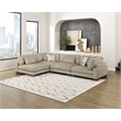 Lexicon Corydon Microfiber 4-Piece Modular Sectional with Ottoman in Brown