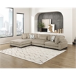 Lexicon Corydon Microfiber 4-Piece Modular Sectional with Ottoman in Brown
