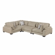 Lexicon Corydon Microfiber 4-Piece Modular Sectional in Brown