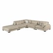 Lexicon Corydon Microfiber 5-Piece Modular Sectional with Ottoman in Brown