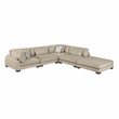 Lexicon Corydon Microfiber 5-Piece Modular Sectional with Ottoman in Brown