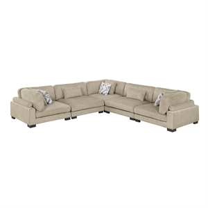 Lexicon Corydon Microfiber 5-Piece Modular Sectional in Brown