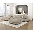 Lexicon Corydon Microfiber 5-Piece Modular Sectional with Ottoman in Brown