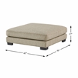 Lexicon Corydon Microfiber 7-Piece Modular Sectional with Ottoman in Brown