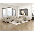 Lexicon Corydon Microfiber 7-Piece Modular Sectional with Ottoman in Brown