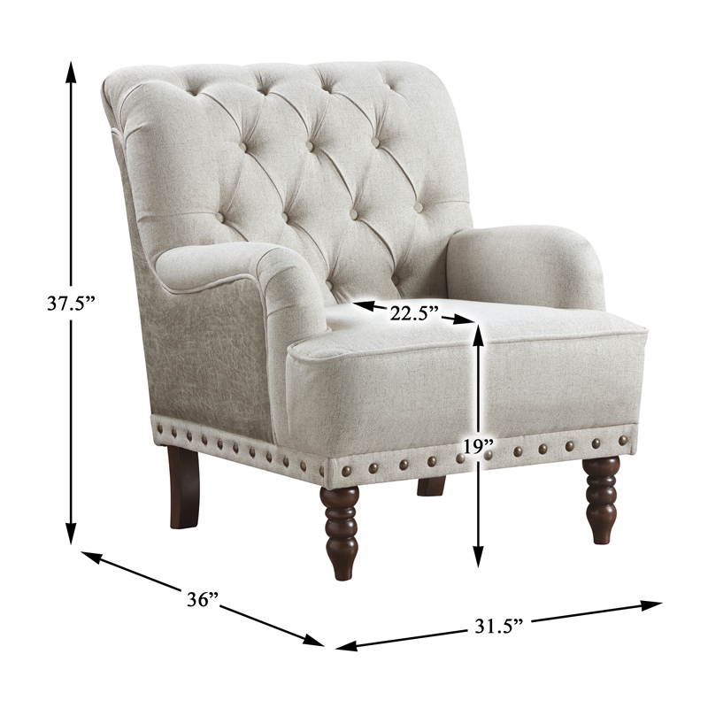 Lexicon Arles Textured Accent Chair in Beige