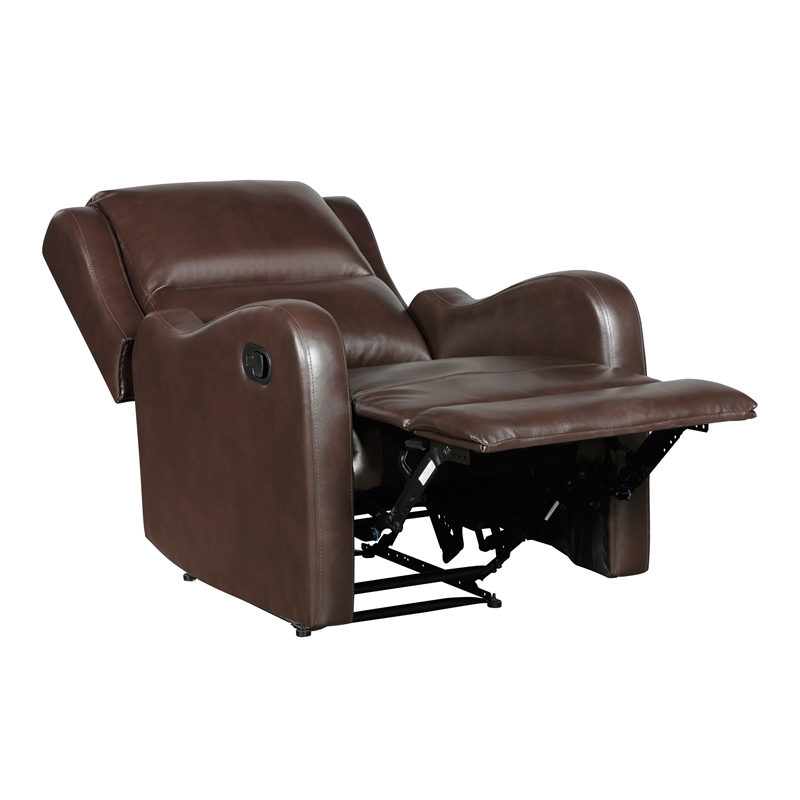 Lexicon Durant Faux leather Manual Recliner in Brown