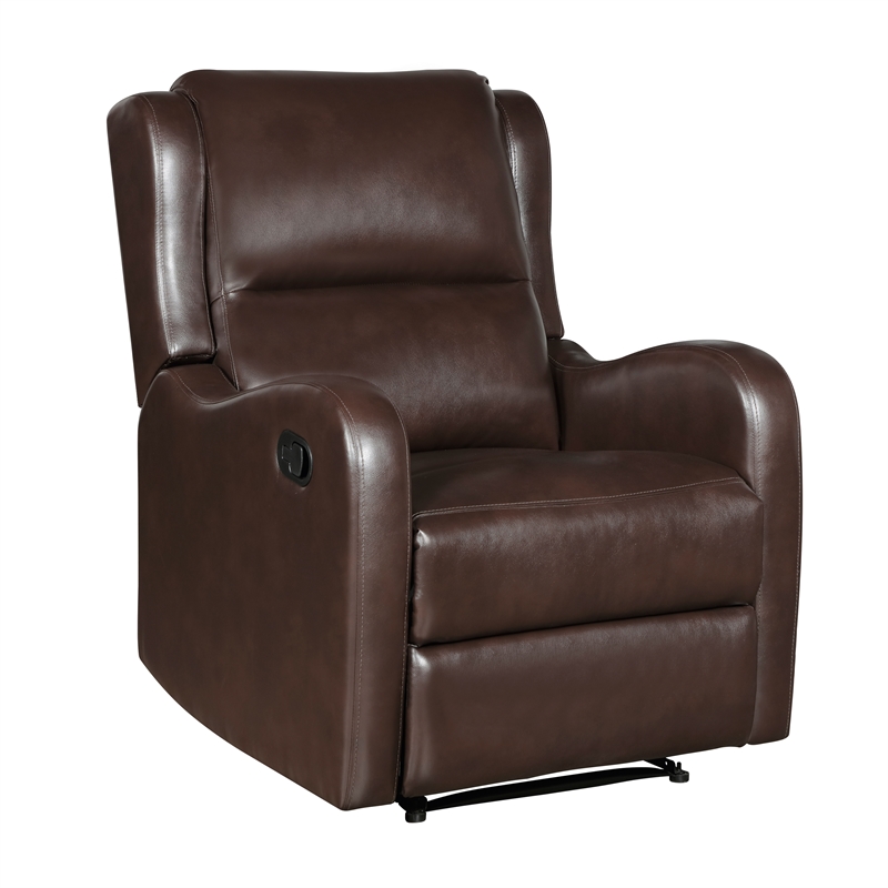 Lexicon Durant Faux leather Manual Recliner in Brown
