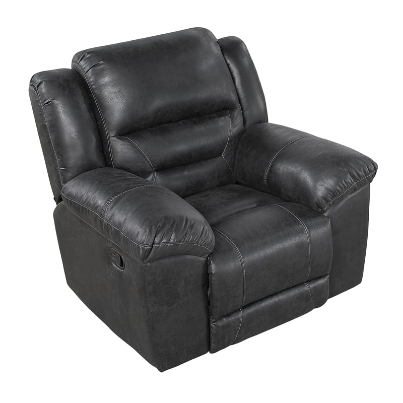 Lexicon Hazen Microfiber Rocker Reclining Chair in Black