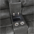 Lexicon Newnan Faux leather 2pc Set Sofa+Loveseat in Gray