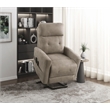 Lexicon Wichita Microfiber Power Lift Chair with Massage and Heat in Brown