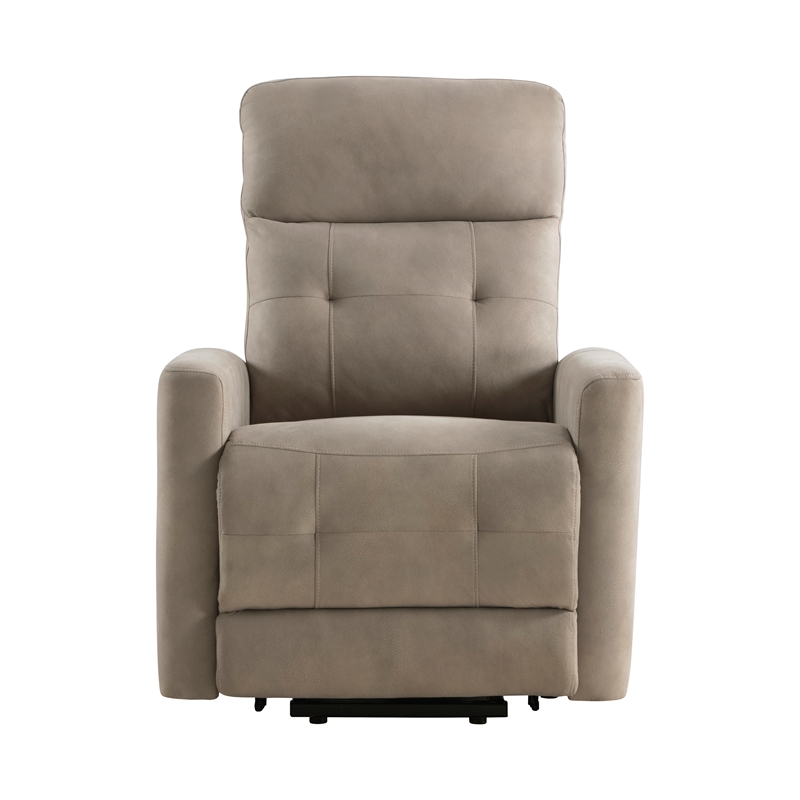 Lexicon Wichita Microfiber Power Lift Chair with Massage and Heat in Brown