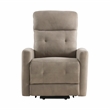 Lexicon Wichita Microfiber Power Lift Chair with Massage and Heat in Brown