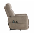 Lexicon Wichita Microfiber Power Lift Chair with Massage and Heat in Brown