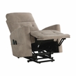 Lexicon Wichita Microfiber Power Lift Chair with Massage and Heat in Brown
