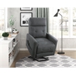 Lexicon Wichita Microfiber Power Lift Chair with Massage and Heat in Dark gray