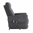 Lexicon Wichita Microfiber Power Lift Chair with Massage and Heat in Dark gray