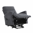 Lexicon Wichita Microfiber Power Lift Chair with Massage and Heat in Dark gray