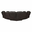 Lexicon Ramone Faux leather 3-Piece Sectional with Consoles in Dark brown