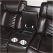 Lexicon Ramone Faux leather 3-Piece Sectional with Consoles in Dark brown