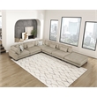 Lexicon Corydon Microfiber 6-Piece Modular Sectional with Ottoman in Brown