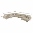 Lexicon Corydon Microfiber 6-Piece Modular Sectional with Chaise in Brown